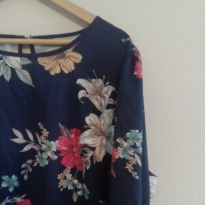 Plus Size Floral Blouse